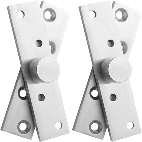 2pcs 360 Degree Rotating Hidden Door Hinges Small Size Stainless Steel Pivot Hinges for Cabinet and Shed Window Doors in Saudi Arabia