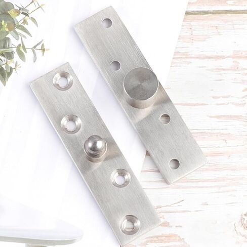 2pcs 360 Degree Rotating Hidden Door Hinges Small Size Stainless Steel Pivot Hinges for Cabinet and Shed Window Doors in Saudi Arabia