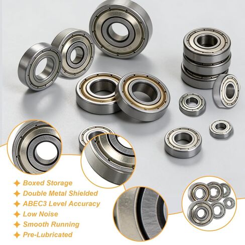 60 قطعة مجموعة محامل الكرات 693ZZ 623ZZ 624ZZ 685ZZ 687ZZ 627ZZ 6 أحجام محامل صغيرة مجموعة متنوعة محامل مزدوجة معدنية مختومة محمية الكربون الصلب محامل الأخدود العميق in Kuwait