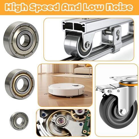 60 قطعة مجموعة محامل الكرات 693ZZ 623ZZ 624ZZ 685ZZ 687ZZ 627ZZ 6 أحجام محامل صغيرة مجموعة متنوعة محامل مزدوجة معدنية مختومة محمية الكربون الصلب محامل الأخدود العميق in Kuwait