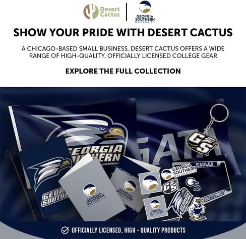 Desert Cactus Georgia Southern University Baseball Hat GSU Eagles Brimmed Embroidered Cap Adjustable Cloth Strap Adult (Style B) Blue in Saudi Arabia