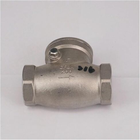 DN25 1 "أنثى الموضوع 304 الفولاذ المقاوم للصدأ صمام فحص التأرجح طريقة واحدة صمام الاختيار 229 PSI in Saudi Arabia
