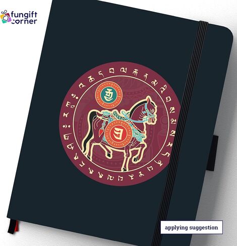 ملصقات تميمة حصان الرياح فيكتوري فنغ شوي، رمز فنغ شوي لحظ النجاح الرائع، مجموعة من 5 قطع ملصقات زخرفية، قطر 4.3 سم in Saudi Arabia