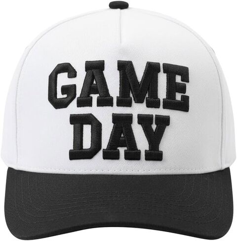Game Day Hat for Women Men, Vintage Embroidered Football Basketball Cap, Adjustable Baseball Hat for Sports Fans Gift in Saudi Arabia