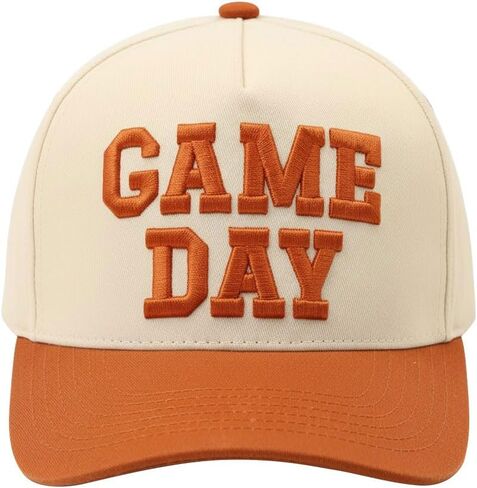 Game Day Hat for Women Men, Vintage Embroidered Football Basketball Cap, Adjustable Baseball Hat for Sports Fans Gift in Saudi Arabia