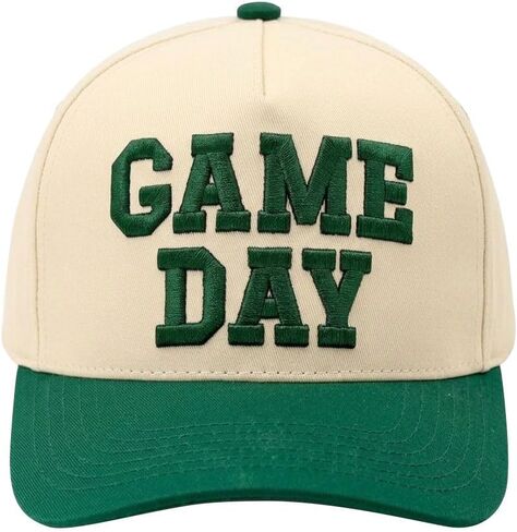 Game Day Hat for Women Men, Vintage Embroidered Football Basketball Cap, Adjustable Baseball Hat for Sports Fans Gift in Saudi Arabia