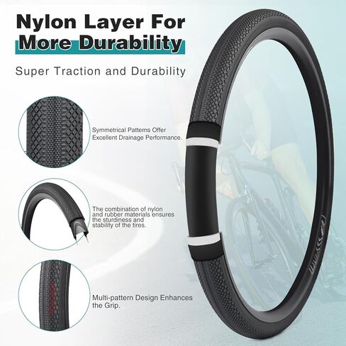 عبوتان من إطارات الدراجة الحصى 700x40c مع أنبوب/بدون أنبوب - قابلة للطي 40-622 ETRTO,40 TPI، متوافقة مع إطارات الدراجات الحصى/MTB/الهجينة/الكهربائية 700x38C 700x39C 700x40C 700x41C 700x42C in Kuwait