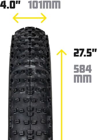 إطار دراجة BILLY FLAMINGO'S BRAND Lil' Swamp Donkey Fat Bike، 27.5 × 4.0، جاهز بدون أنبوب، 120 TPI للدراجات الدهنية in Saudi Arabia