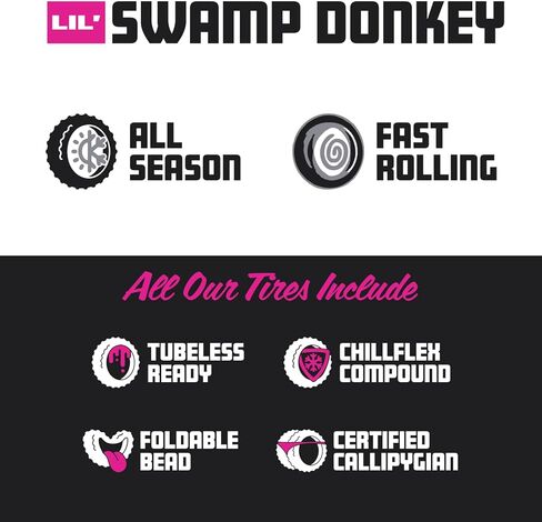 إطار دراجة BILLY FLAMINGO'S BRAND Lil' Swamp Donkey Fat Bike، 27.5 × 4.0، جاهز بدون أنبوب، 120 TPI للدراجات الدهنية in Saudi Arabia
