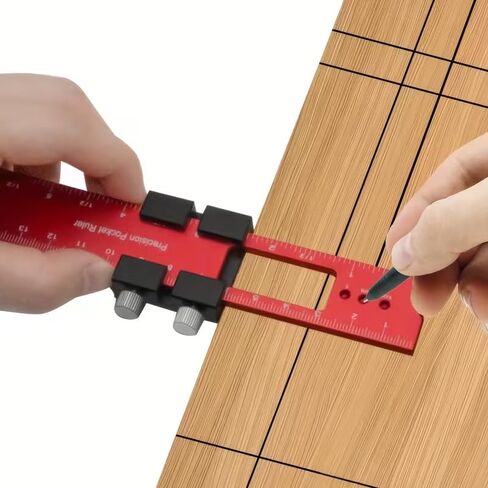 Aluminum Positioning Ruler,16cm Carpenter'S Marking Angle Gauge,Digital Display Measurement Tool,Abrasion Resistant, S in Saudi Arabia