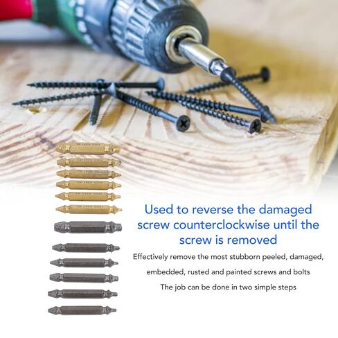Fafeicy Damaged Screw Extractor Kit Efficiently Removes Stubborn Screws for Professional and DIY Use in Saudi Arabia
