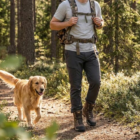 Hunting Boots for Men, Leather with EVA Midsole, Insulated Waterproof Hiking Next Camo G2 Outdoor Boots, Lightweight and Breathable Shoes for Outdoor Activities (Size, 7-14) in Saudi Arabia