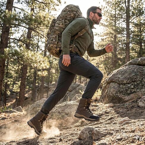 Hunting Boots for Men, Leather with EVA Midsole, Insulated Waterproof Hiking Next Camo G2 Outdoor Boots, Lightweight and Breathable Shoes for Outdoor Activities (Size, 7-14) in Saudi Arabia