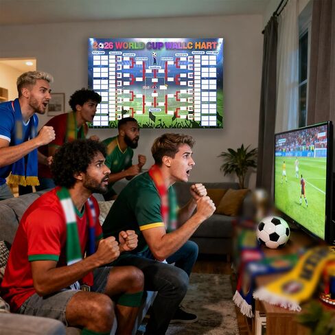 World Cup Schedule Poster 2026 World Cup Merchandise, Final Round 48-team, Football Tournament Schedule and Team Info Chart Poster Gifts for Soccer Fans,Waterproof Erasable (Inches, 23.6, Inches, 15.3) in Saudi Arabia