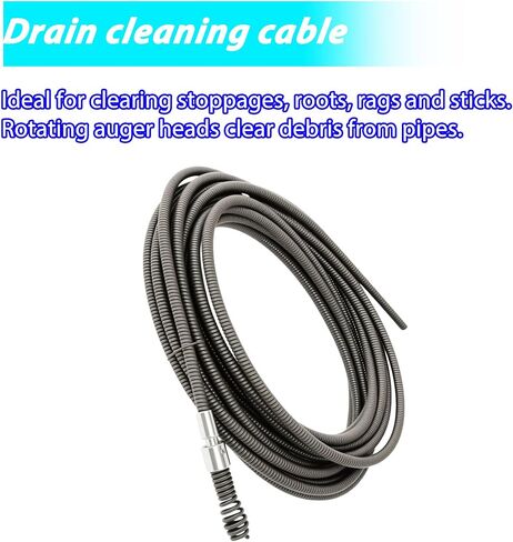 5/16 In x 25 ft Drain Cleaning Cable Replace 62235 Compatible with G2037506 4MY89 4Z661 G1501245 Drain Cleaning Machines in Saudi Arabia