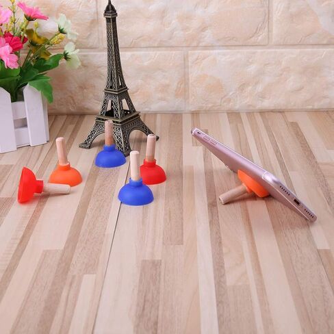 Mobile Phone Holder Mini Colorful Toilet Shape Plunger Holder Sucker Stand for Mobile Phone for in Saudi Arabia