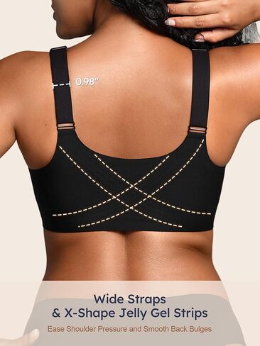 حمالات صدر بإغلاق أمامي للنساء - M-4XL - حمالة صدر جيلي لاسلكية مع خطافين وعينين بدون سلك داخلي بدون خياطة in Kuwait