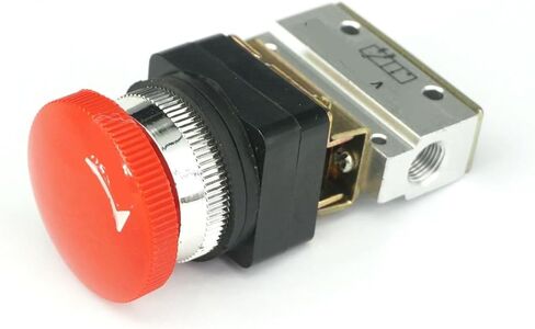 Button MOV-03 G1/8" 2/3 Way red Mushroom Pneumatic Mechanical Valve in Saudi Arabia