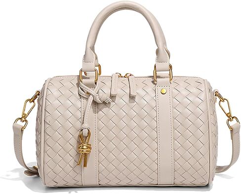 Woven Tote Bag for Women Leather Crossbody Purse, Handwoven Satchel Bag Top Handle Handbag with Adjustable Shoulder Strap in Saudi Arabia