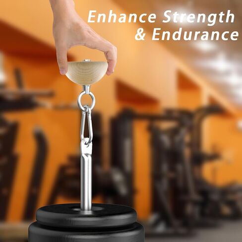 Wooden Grip Balls for Pull-Ups – 2-in-1 Flat Top & Half-Sphere Design – Beech Wood Forearm Strength Trainer with Straps & Metal Clips – for Climbers & Athletes in Saudi Arabia