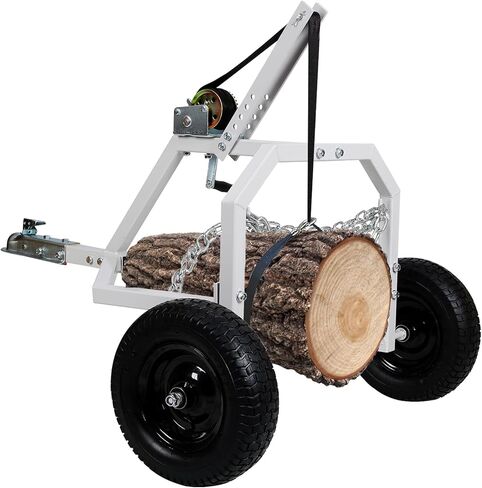 24" Log Skidding Arch& Holder Set, 1500 Lbs Capacity Log Skidder, Durable Steel Rustproof Log Dolly with Manual Winch, Choker Chain& Binder, Dolly Set for Farm Wood Transport (24'' ATV SET) in Saudi Arabia