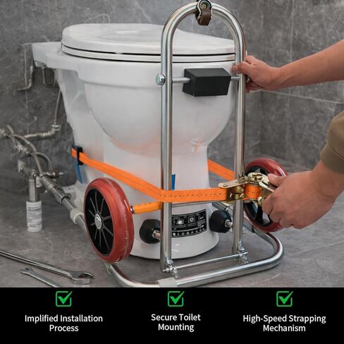 Toilet Lift Cart Jack with Wheels Seat Lifter Tightening Removal Tool Lifting Dolly Tilt for Disabled Use Portable Mobility Aid Positioning Installation Tools for Plumbers Pick up Device in Saudi Arabia