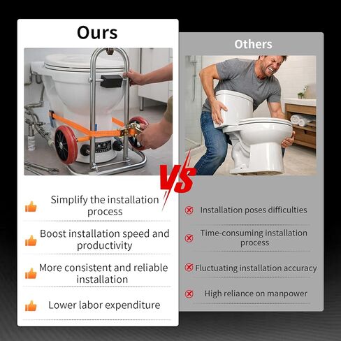 Toilet Lift Cart Jack with Wheels Seat Lifter Tightening Removal Tool Lifting Dolly Tilt for Disabled Use Portable Mobility Aid Positioning Installation Tools for Plumbers Pick up Device in Saudi Arabia