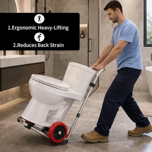 Toilet Lift Cart Jack with Wheels Seat Lifter Tightening Removal Tool Lifting Dolly Tilt for Disabled Use Portable Mobility Aid Positioning Installation Tools for Plumbers Pick up Device in Saudi Arabia