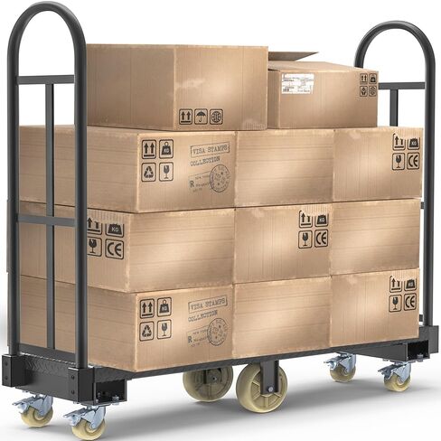 عربة قارب على شكل حرف U شديدة التحمل بوزن 2000 رطل، مقاس 63 بوصة × 15.75 بوصة × 61.5 بوصة على شكل حرف U مع 6 عجلات (4 عجلات دوارة مع فرامل وعجلتين صلبتين) للجراج والمستودعات والمنزل in Kuwait