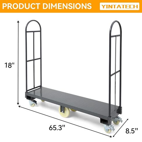 عربة قارب على شكل حرف U شديدة التحمل بوزن 2000 رطل، مقاس 63 بوصة × 15.75 بوصة × 61.5 بوصة على شكل حرف U مع 6 عجلات (4 عجلات دوارة مع فرامل وعجلتين صلبتين) للجراج والمستودعات والمنزل in Kuwait