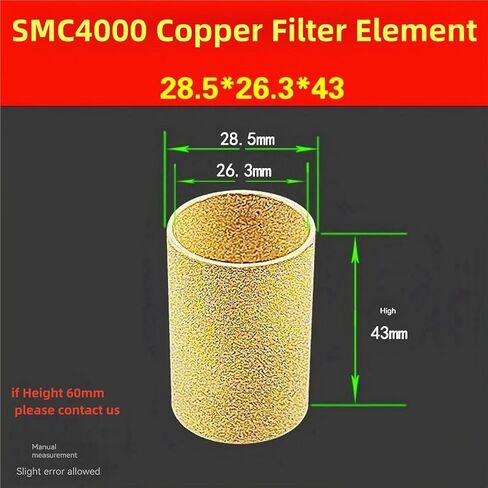 10pcs Pneumatic Copper Filter Element Fibre core Fibre cartridges Copper Filter Element(S-MC4000 (Copper)) in Saudi Arabia