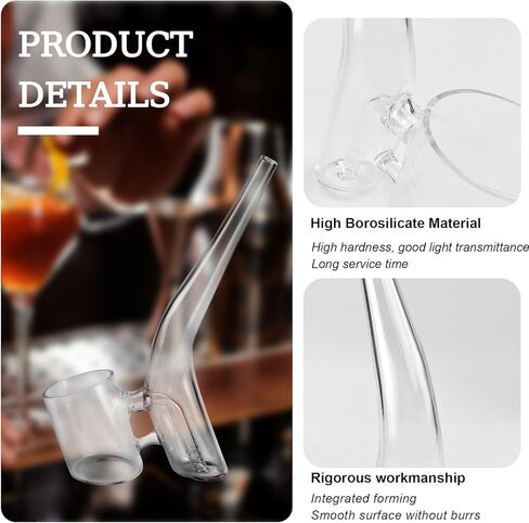 Glass Wine Dipper, Long Handle Pouring Ladle for Beer Champagne Oil Soy Sauce, Replaceable Pxy Glass Accessories, 60ml in Saudi Arabia