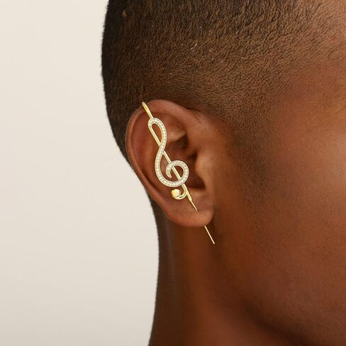 أقراط خطافية Treble Clef Helix - قابلة للتعديل، لا تسبب الحساسية، نمط أساور الأذن للجنسين in Kuwait
