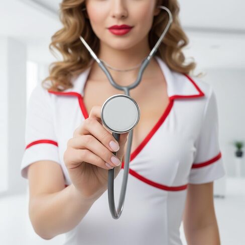 دعامة سماعة الطبيب | زي طبيب سماعة الطبيب | الدعائم أزياء ممرضة | السماعات المعطلة | إكسسوارات أزياء لزي الطبيب | إكسسوار أزياء الممرضة | رمادي/فضي in Saudi Arabia