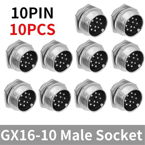 GX16*10PCS Cable Connector 5/8" 2Pin3pin4pin 5pin6pin7pin8pin9pin10pin Female Socket Connectors(10PIN socket10PCS) in Saudi Arabia