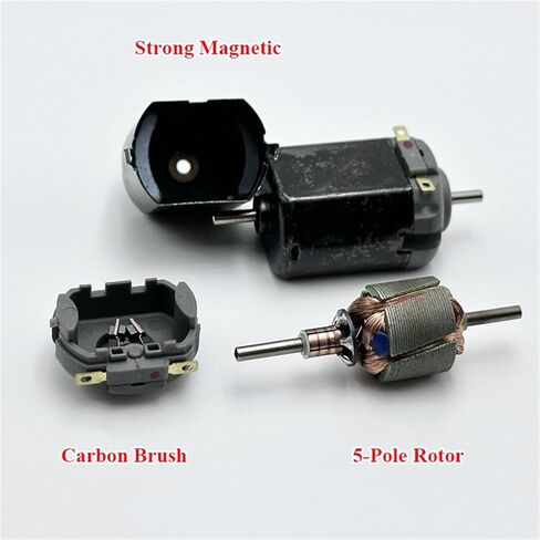 5-القطب الدوار المزدوج رمح صغير 130 موتور تيار مباشر DC12V 18 فولت 24 فولت 21600 دورة في الدقيقة عالية السرعة محرك مغناطيسي قوي 1 قطعة in Saudi Arabia