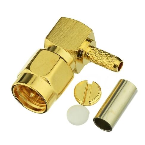 RF موصل SMA ذكر التوصيل الزاوية اليمنى تجعيد RG174 RG316 LMR100 1 قطعة in Saudi Arabia