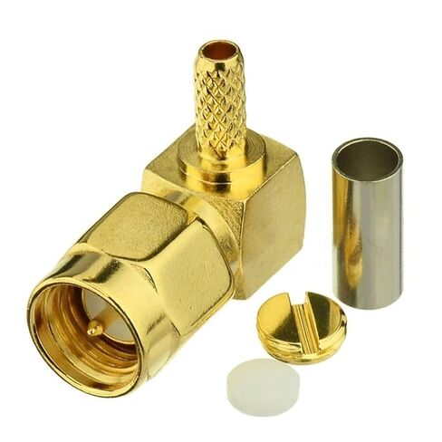 RF موصل SMA ذكر التوصيل الزاوية اليمنى تجعيد RG174 RG316 LMR100 1 قطعة in Saudi Arabia