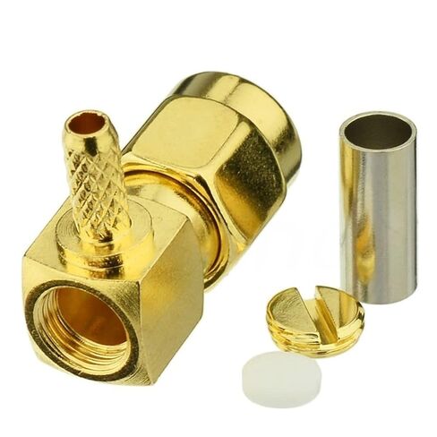 RF موصل SMA ذكر التوصيل الزاوية اليمنى تجعيد RG174 RG316 LMR100 1 قطعة in Saudi Arabia