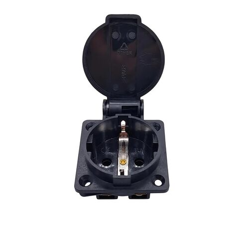 1PCS Socket Industrial Black Blue Copper Contact Body(250V Black EU02) in Saudi Arabia