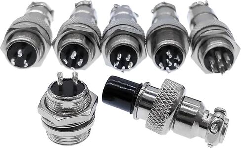 10PCS GX12 4pin Female Socket 12mm Connector 2pin3Pin5Pin6Pin7 Quick Connectors(5PinFemale plug10PCS) in Saudi Arabia