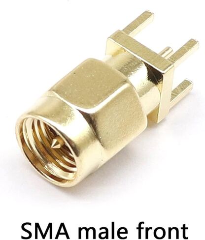 SMA Male Jack Male Plug Adapter Solder Edge P C B Straight Right Angle Mount RF Copper Connector Plug Socket 4mm Spacing 1Pcs in Saudi Arabia