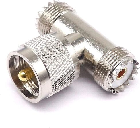 UHF-JKK High Frequency Coaxial Adapter UHF Two UHF Female Tee RF Adapter 1Pcs in Saudi Arabia