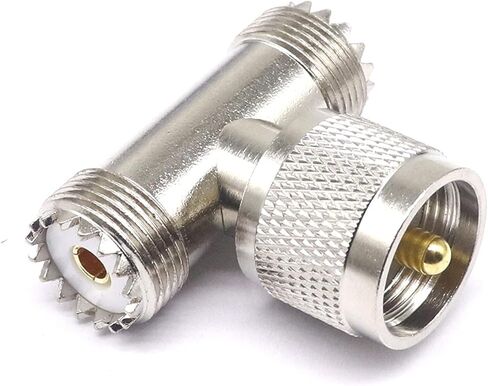 UHF-JKK High Frequency Coaxial Adapter UHF Two UHF Female Tee RF Adapter 1Pcs in Saudi Arabia