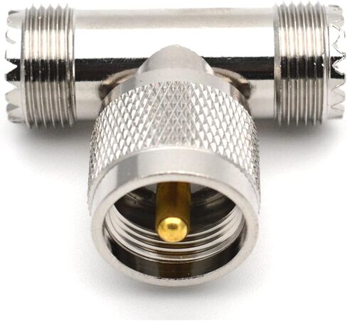 UHF-JKK High Frequency Coaxial Adapter UHF Two UHF Female Tee RF Adapter 1Pcs in Saudi Arabia