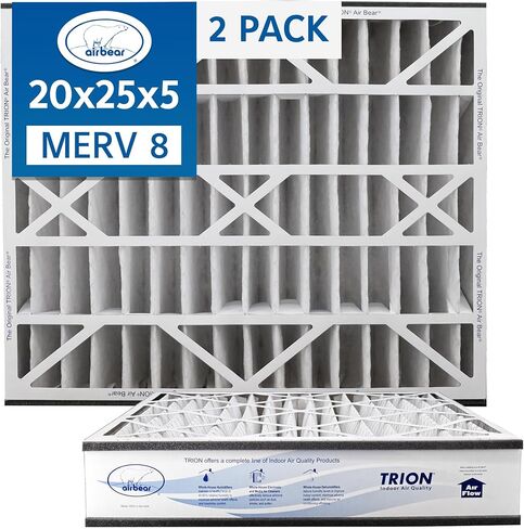 فلتر هواء Air Bear 20x25x5 مطوي HVAC MERV 8 (عبوة من قطعتين) (الحجم الفعلي: 19.75 بوصة × 24.25 بوصة × 4.9 بوصة) رقم الجزء المتوافق 255649-102 in Kuwait
