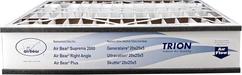 فلتر هواء Air Bear 20x25x5 مطوي HVAC MERV 8 (عبوة من قطعتين) (الحجم الفعلي: 19.75 بوصة × 24.25 بوصة × 4.9 بوصة) رقم الجزء المتوافق 255649-102 in Kuwait