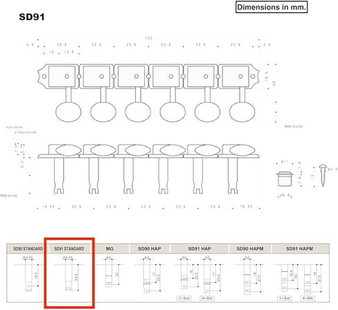 Gotoh Vintage Tuners مقبض بيضاوي نيكل 6 في خط - 21333NX in Kuwait