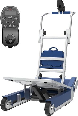 CT310 Electric Crawler Dolly - 684 LBS Load Capacity, Powered Tracked Stair Climber Trolley with Anti-Slip Design for Heavy Duty Material Handling in Saudi Arabia