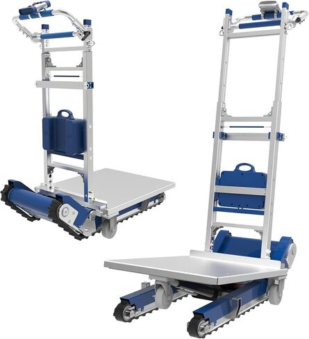 CT310 Electric Crawler Dolly - 684 LBS Load Capacity, Powered Tracked Stair Climber Trolley with Anti-Slip Design for Heavy Duty Material Handling in Saudi Arabia